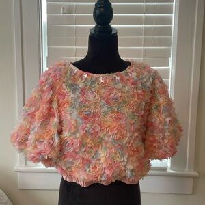 Queen of Sparkles petal top L